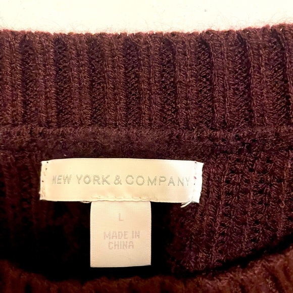 New York and Company - Size Large - Cableknit sweater - Picture 2 of 2